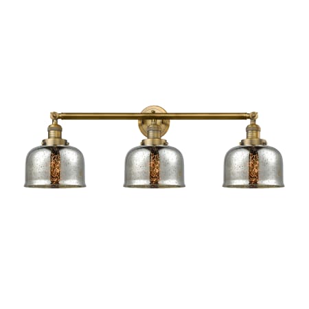 A large image of the Innovations Lighting 205-S Large Bell Brushed Brass / Silver Plated Mercury