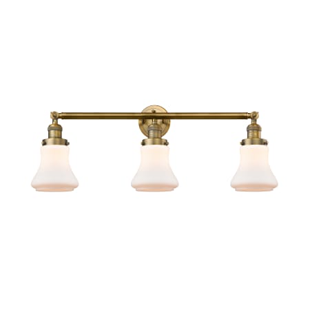 A large image of the Innovations Lighting 205-S Bellmont Brushed Brass / Matte White
