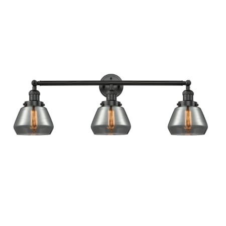 A large image of the Innovations Lighting 205-S Fulton Matte Black / Plated Smoked