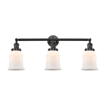 A large image of the Innovations Lighting 205-S Canton Matte Black / Matte White