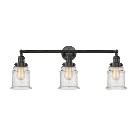 A large image of the Innovations Lighting 205-S Canton Matte Black / Seedy