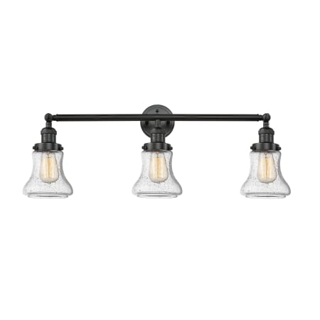 A large image of the Innovations Lighting 205-S Bellmont Matte Black / Seedy