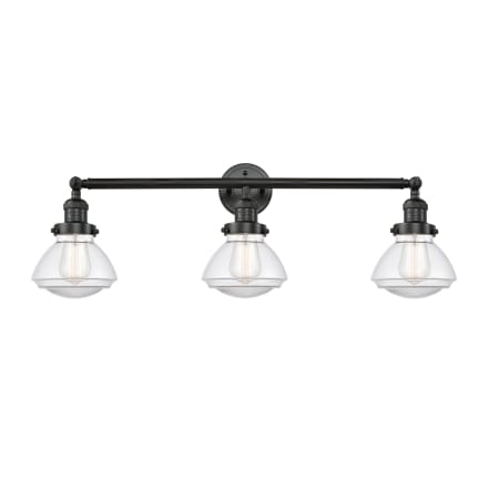 A large image of the Innovations Lighting 205 Olean Matte Black / Clear