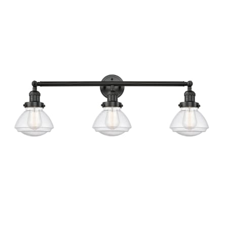 A large image of the Innovations Lighting 205 Olean Matte Black / Seedy