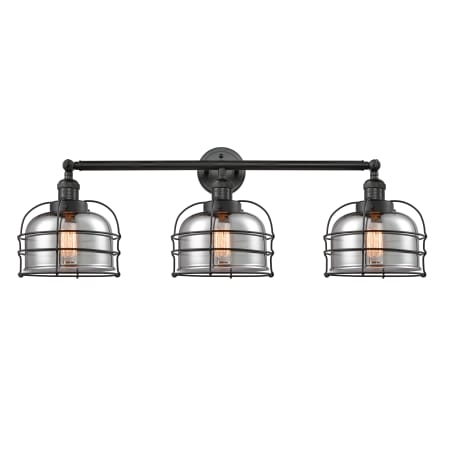 A large image of the Innovations Lighting 205-S Large Bell Cage Matte Black / Smoked