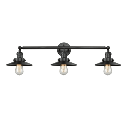 A large image of the Innovations Lighting 205-S Railroad Matte Black / Metal