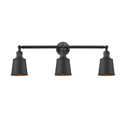 A large image of the Innovations Lighting 205-S Addison Matte Black / Brushed Brass