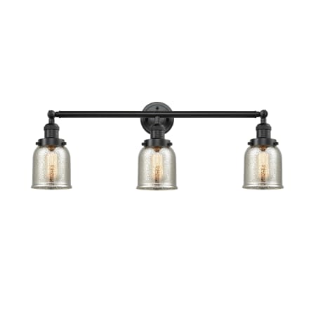 A large image of the Innovations Lighting 205-S Small Bell Oil Rubbed Bronze / Silver Plated Mercury