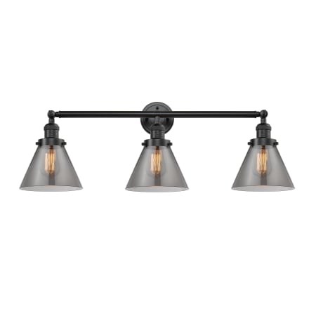 A large image of the Innovations Lighting 205-S Large Cone Oil Rubbed Bronze / Smoked