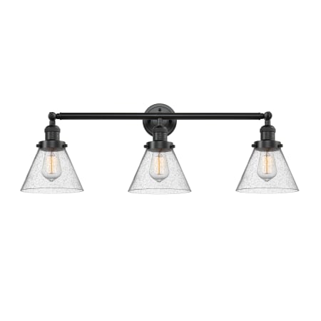 A large image of the Innovations Lighting 205-S Large Cone Oil Rubbed Bronze / Seedy