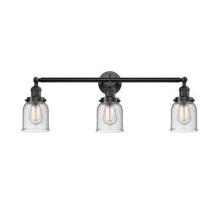 A large image of the Innovations Lighting 205-S Small Bell Oil Rubbed Bronze / Seedy