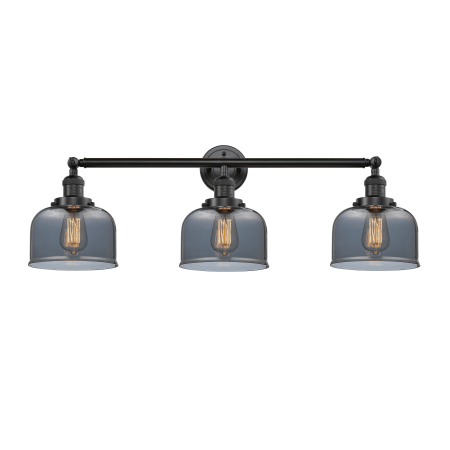 A large image of the Innovations Lighting 205-S Large Bell Oil Rubbed Bronze / Plated Smoked
