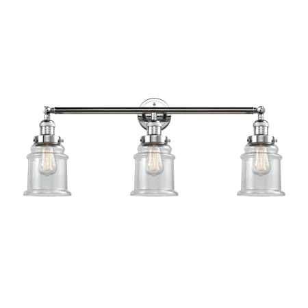 A large image of the Innovations Lighting 205-S Canton Polished Chrome / Clear