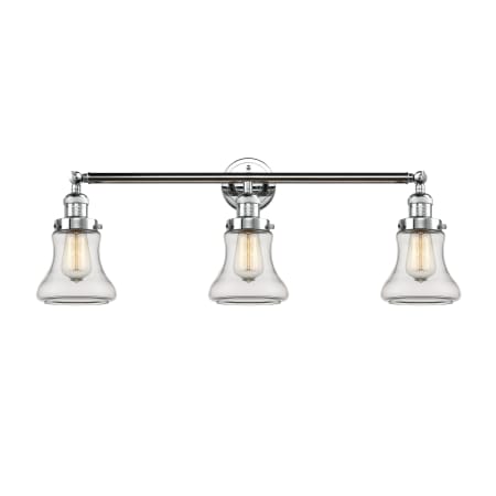 A large image of the Innovations Lighting 205-S Bellmont Polished Chrome / Clear