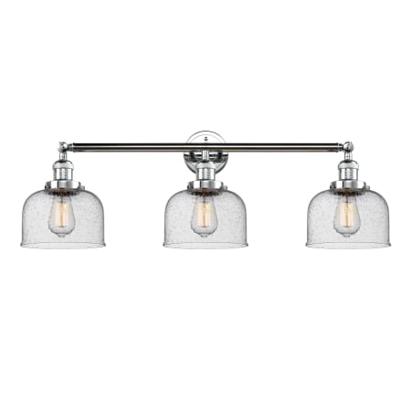 A large image of the Innovations Lighting 205-S Large Bell Polished Chrome / Seedy