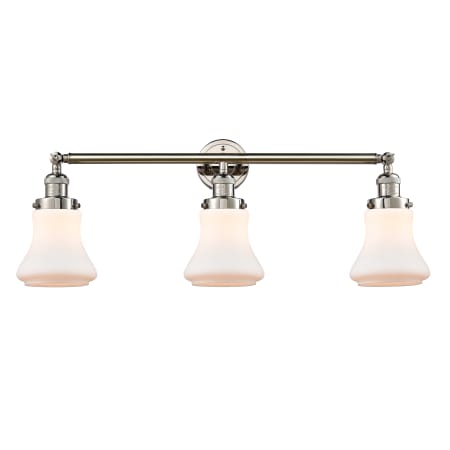 A large image of the Innovations Lighting 205-S Bellmont Polished Nickel / Matte White
