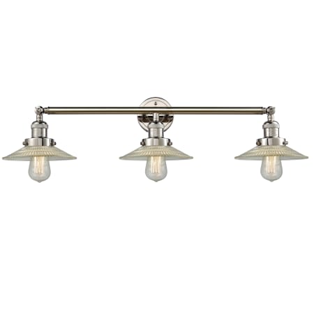 A large image of the Innovations Lighting 205-S Halophane Polished Nickel / Flat