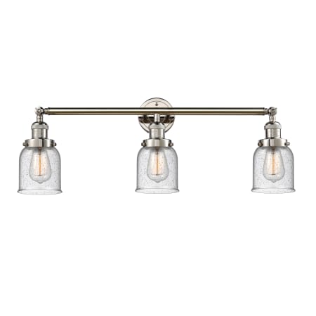 A large image of the Innovations Lighting 205-S Small Bell Polished Nickel / Seedy