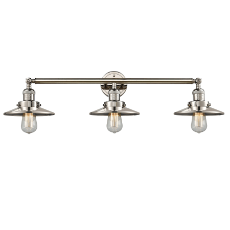 A large image of the Innovations Lighting 205-S Railroad Polished Nickel / Metal