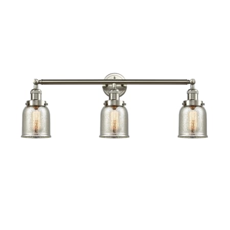 A large image of the Innovations Lighting 205-S Small Bell Brushed Satin Nickel / Silver Plated Mercury