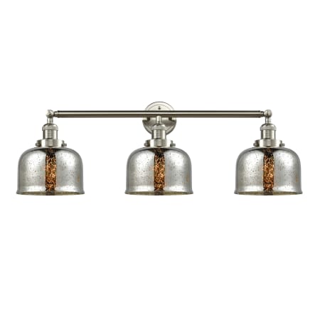 A large image of the Innovations Lighting 205-S Large Bell Brushed Satin Nickel / Silver Plated Mercury