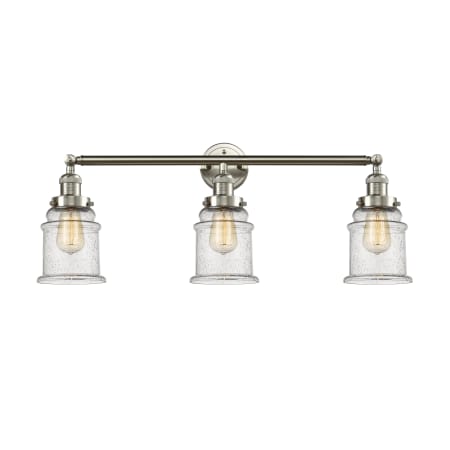 A large image of the Innovations Lighting 205-S Canton Brushed Satin Nickel / Seedy