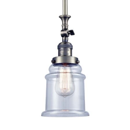 A large image of the Innovations Lighting 206 Canton Antique Brass / Clear