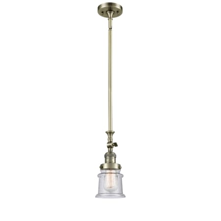 A large image of the Innovations Lighting 206 Small Canton Antique Brass / Seedy
