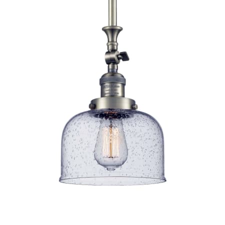 A large image of the Innovations Lighting 206 Large Bell Antique Brass / Seedy