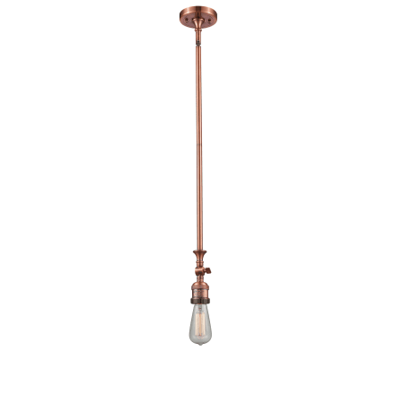 A large image of the Innovations Lighting 206 Bare Bulb Antique Copper