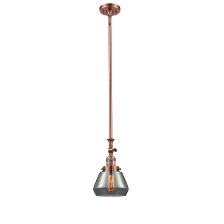 A large image of the Innovations Lighting 206 Fulton Antique Copper / Smoked