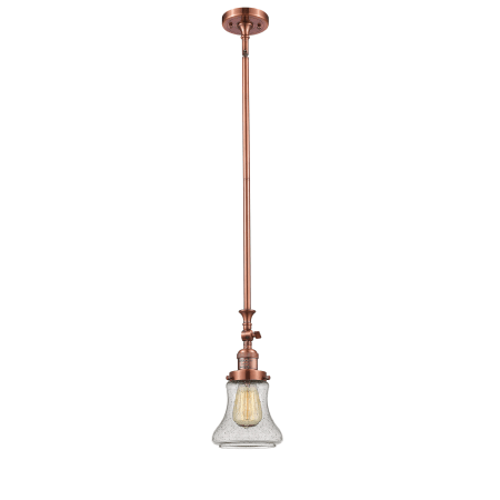 A large image of the Innovations Lighting 206 Bellmont Antique Copper / Seedy