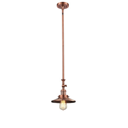 A large image of the Innovations Lighting 206 Railroad Antique Copper / Metal Shade