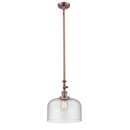 A large image of the Innovations Lighting 206 X-Large Bell Antique Copper / Seedy