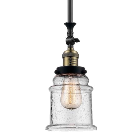 A large image of the Innovations Lighting 206 Canton Black / Antique Brass / Seedy