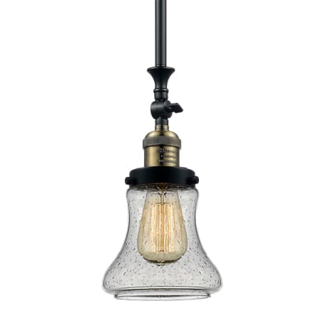 A large image of the Innovations Lighting 206 Bellmont Black / Antique Brass / Seedy