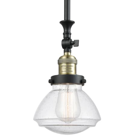 A large image of the Innovations Lighting 206 Olean Black Antique Brass / Seedy