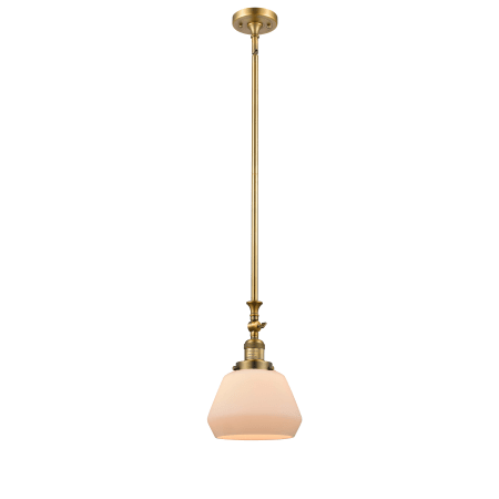 A large image of the Innovations Lighting 206 Fulton Brushed Brass / Matte White Cased