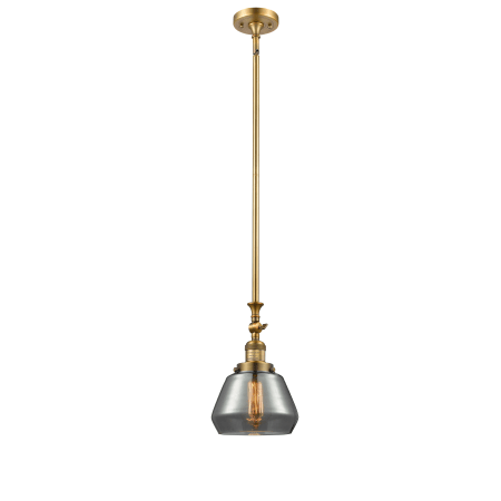 A large image of the Innovations Lighting 206 Fulton Brushed Brass / Smoked