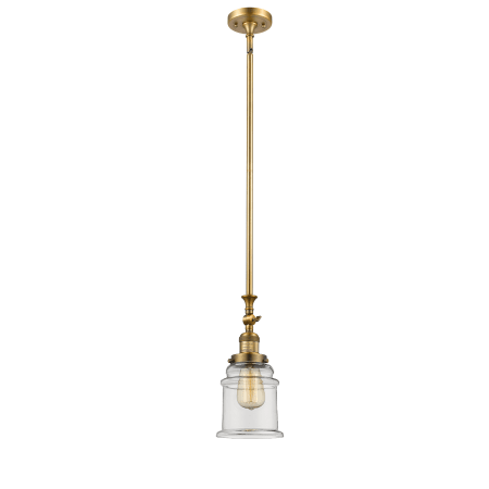 A large image of the Innovations Lighting 206 Canton Brushed Brass / Clear