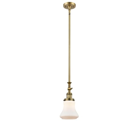 A large image of the Innovations Lighting 206 Bellmont Brushed Brass / Matte White