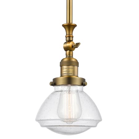 A large image of the Innovations Lighting 206 Olean Brushed Brass / Seedy