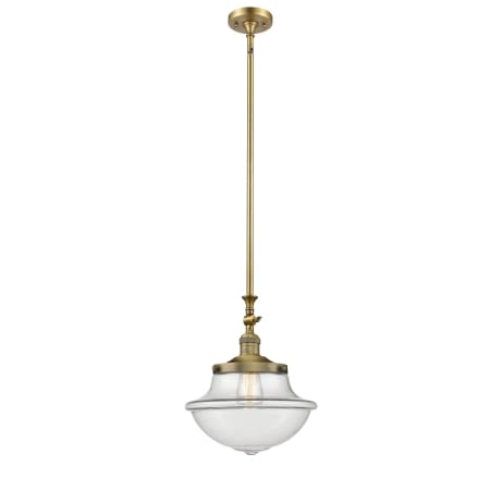 A large image of the Innovations Lighting 206 Large Oxford Brushed Brass / Clear