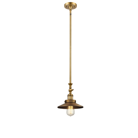 A large image of the Innovations Lighting 206 Railroad Brushed Brass / Metal Shade