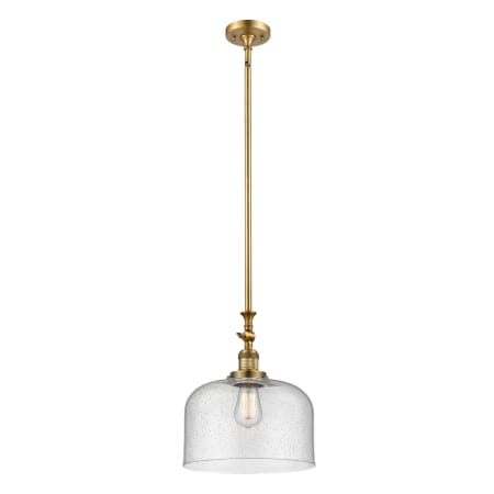 A large image of the Innovations Lighting 206 Large Bell Brushed Brass / X-Large Seedy
