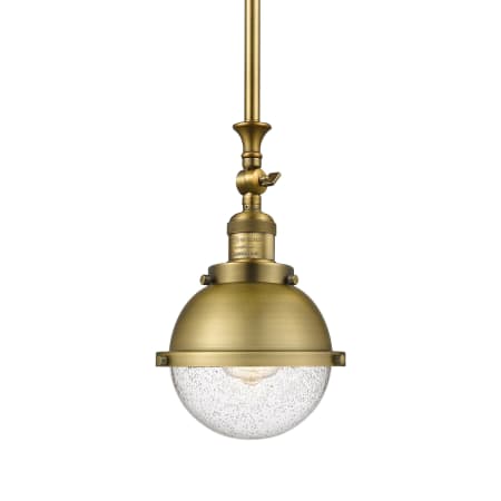 A large image of the Innovations Lighting 206-12-7 Hampden Pendant Brushed Brass / Seedy