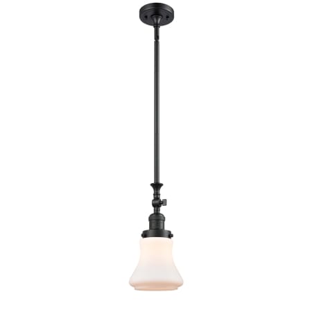 A large image of the Innovations Lighting 206 Bellmont Matte Black / Matte White