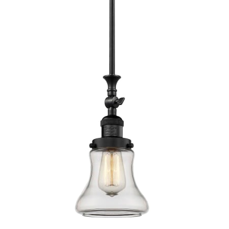 A large image of the Innovations Lighting 206 Bellmont Matte Black / Clear