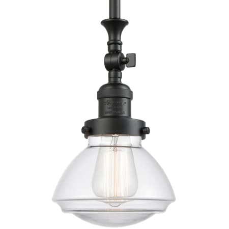 A large image of the Innovations Lighting 206 Olean Matte Black / Clear