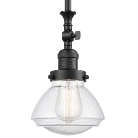 A large image of the Innovations Lighting 206 Olean Matte Black / Seedy